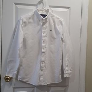 Gently Used White Vineyard Vines Whale Shirt